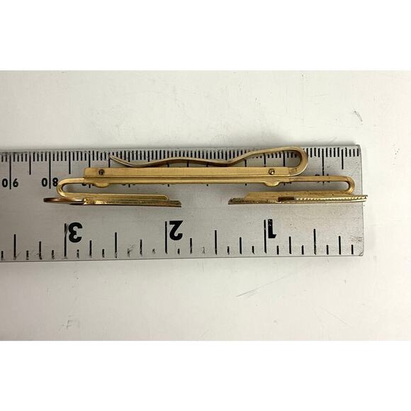 VTG Lot of 3 HICKOK Arrow & Sword Gold Tie Bar ROTC Dress Uniform Wreath SIGNED - Picture 2 of 14